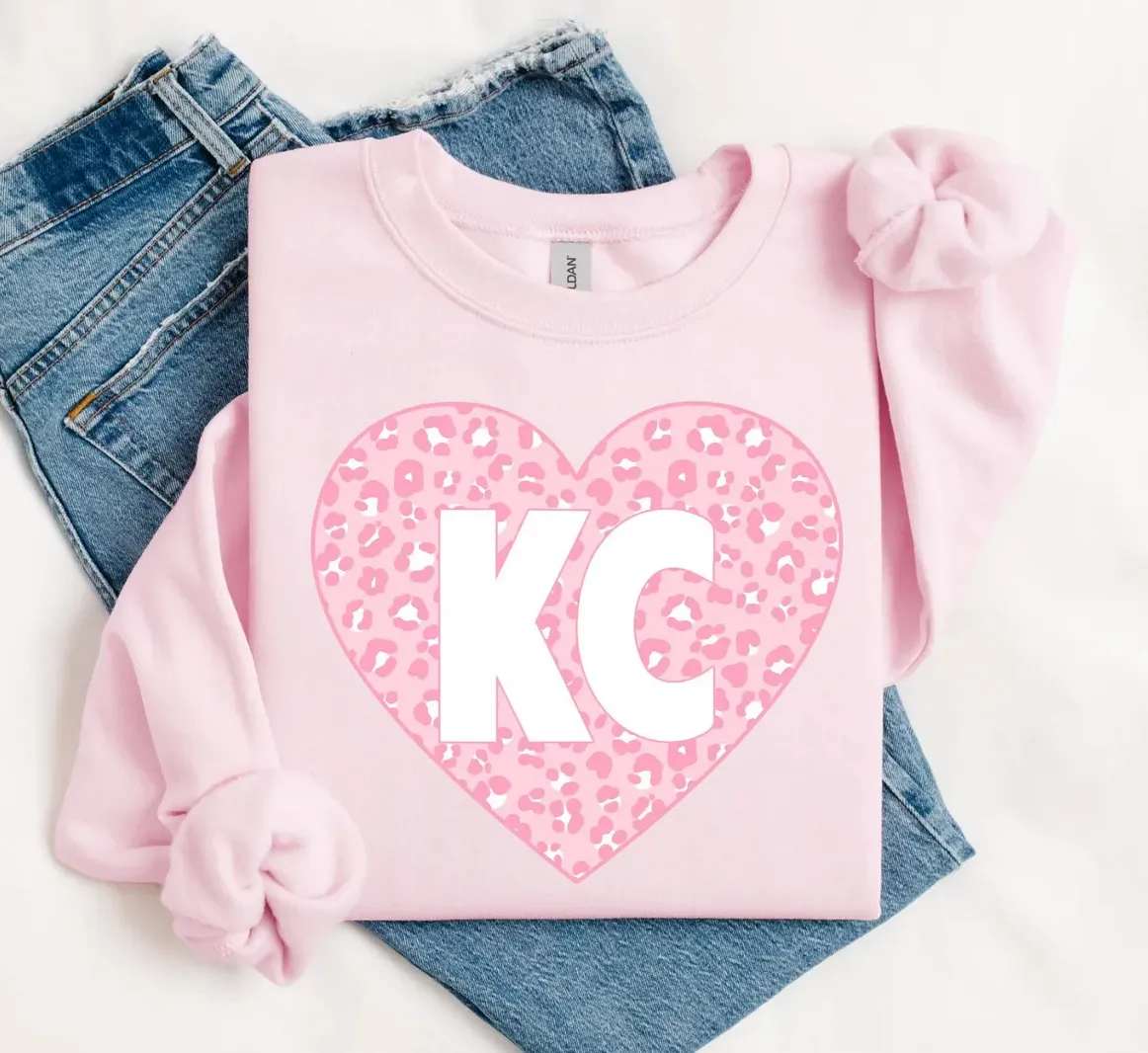KC Pink Leopard Heart