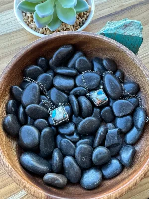 Kingman Crush Square Necklace