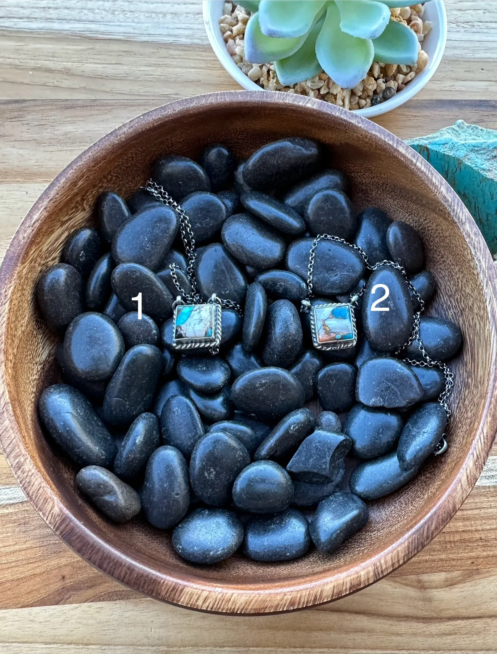 Kingman Crush Square Necklace