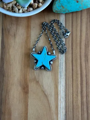 Kingman Turquoise Star Necklace