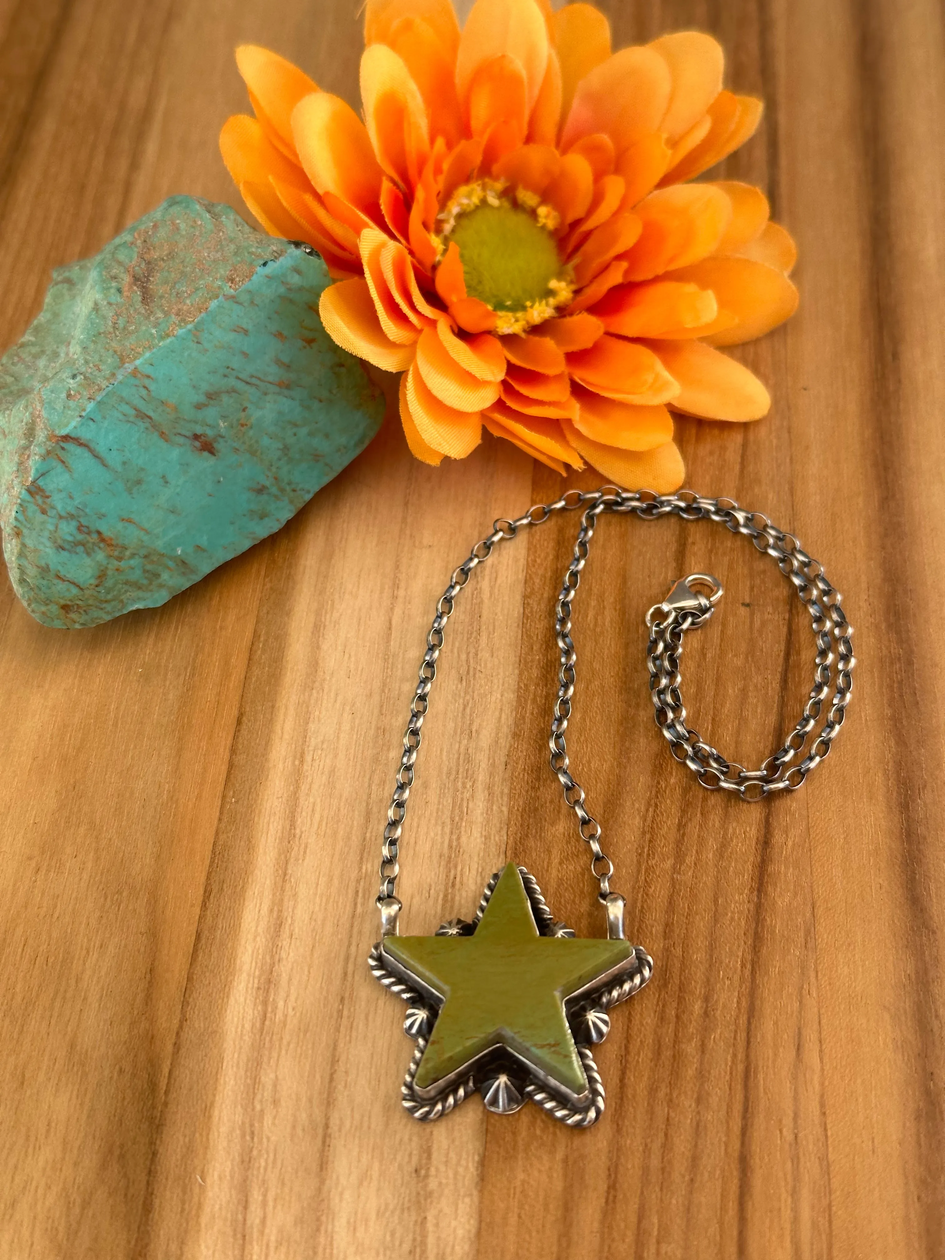 Kingman Turquoise Star Necklace