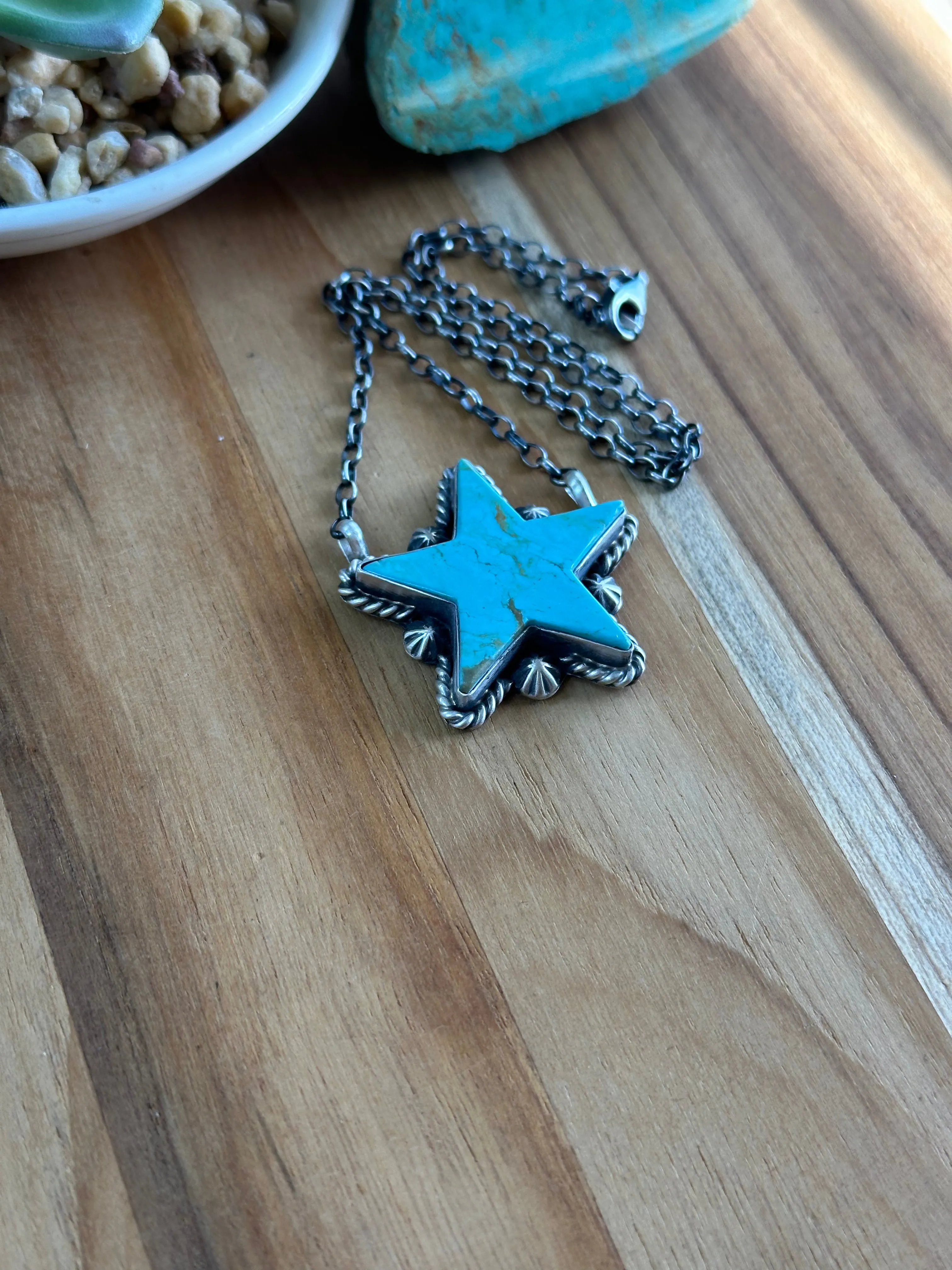 Kingman Turquoise Star Necklace