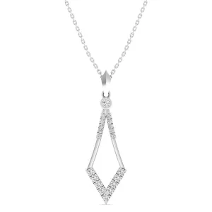 Kite-Shaped Bezel-Set Diamond Pendant