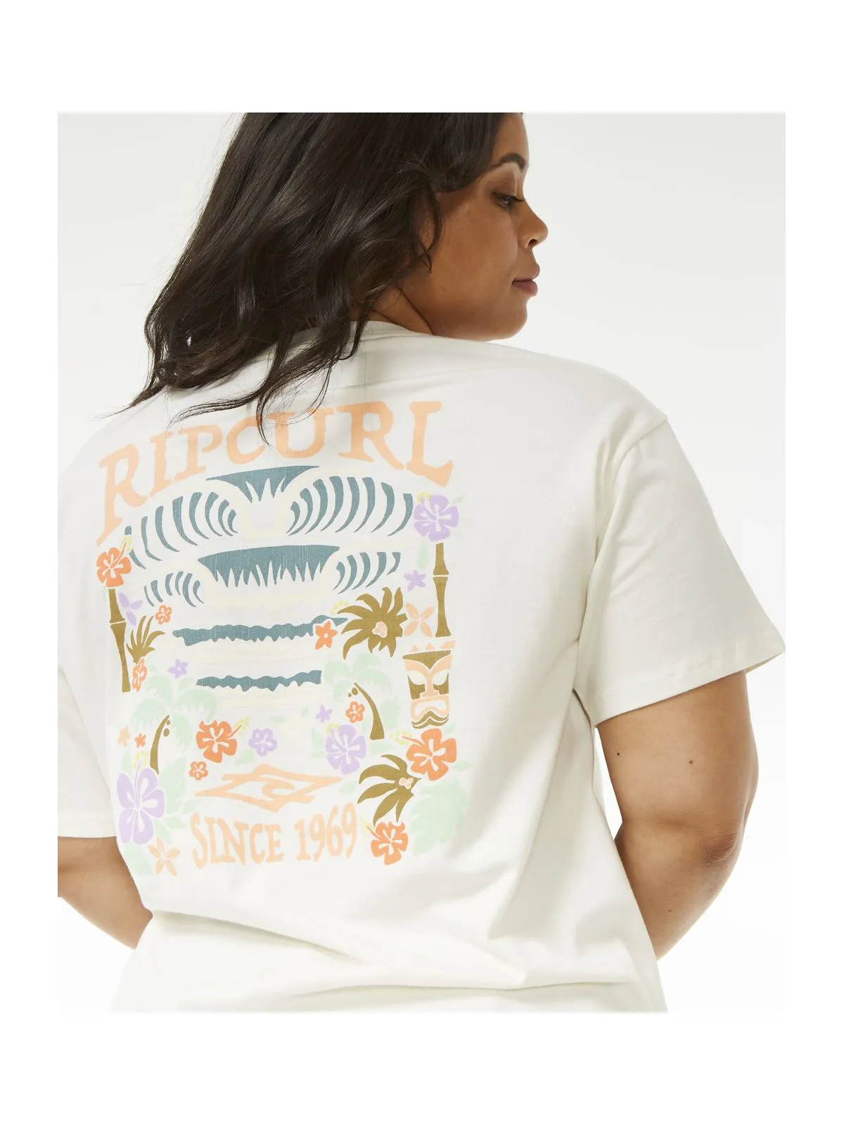 Koszulka RIP CURL Tiki Tropics Relaxed Tee biały