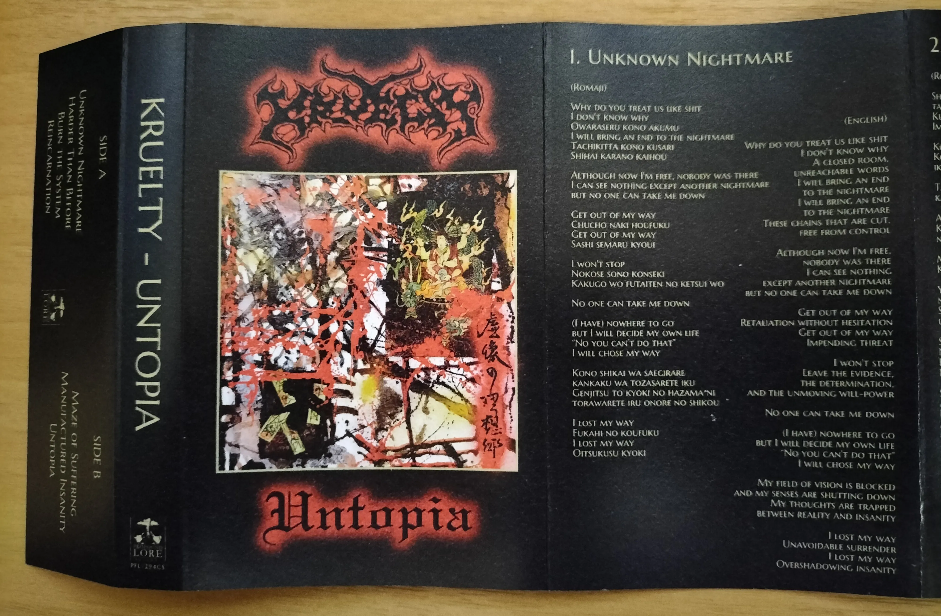 KRUELTY - Untopia TAPE