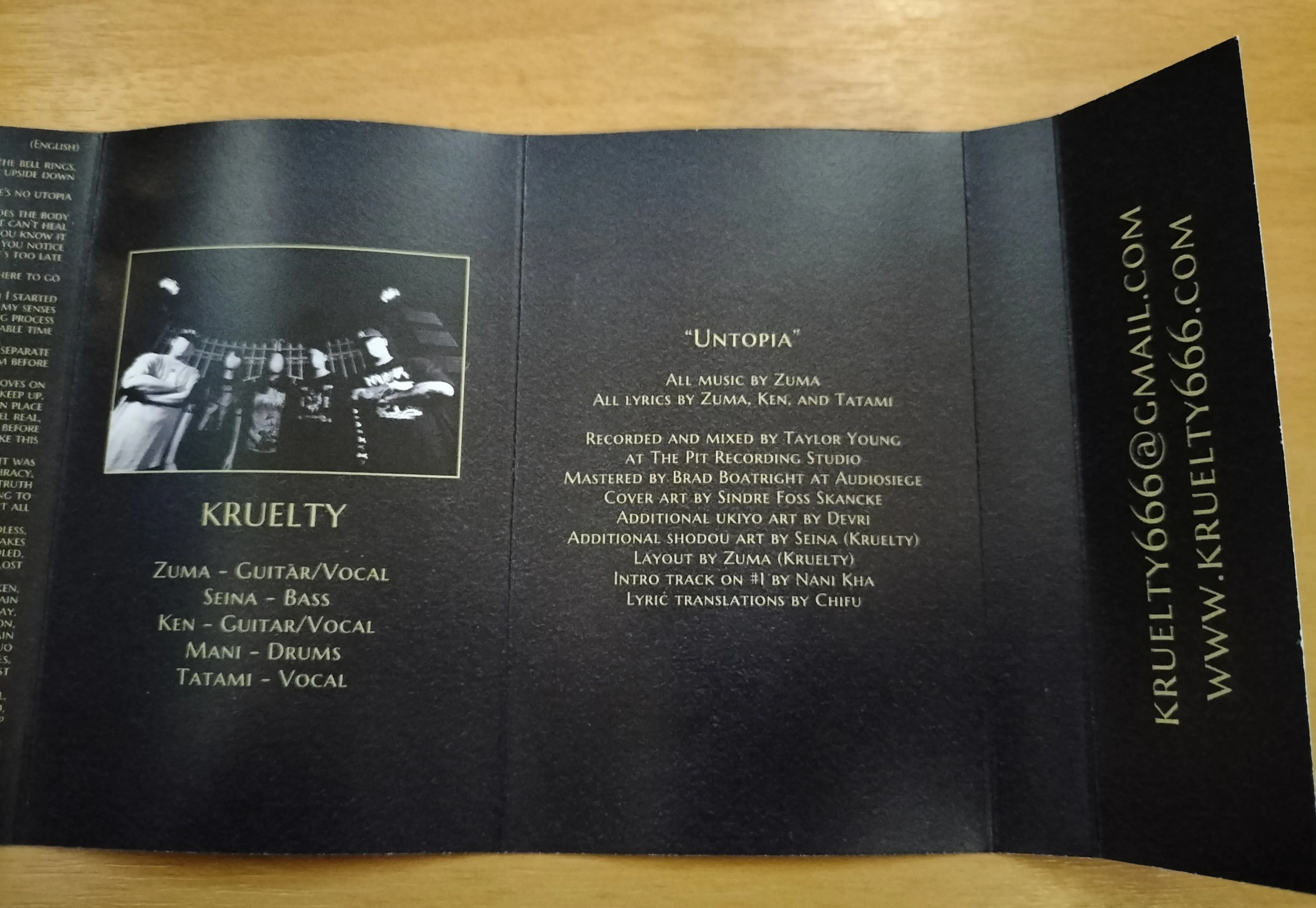 KRUELTY - Untopia TAPE
