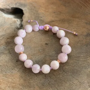 Kunzite Adjustable Beaded Bracelet