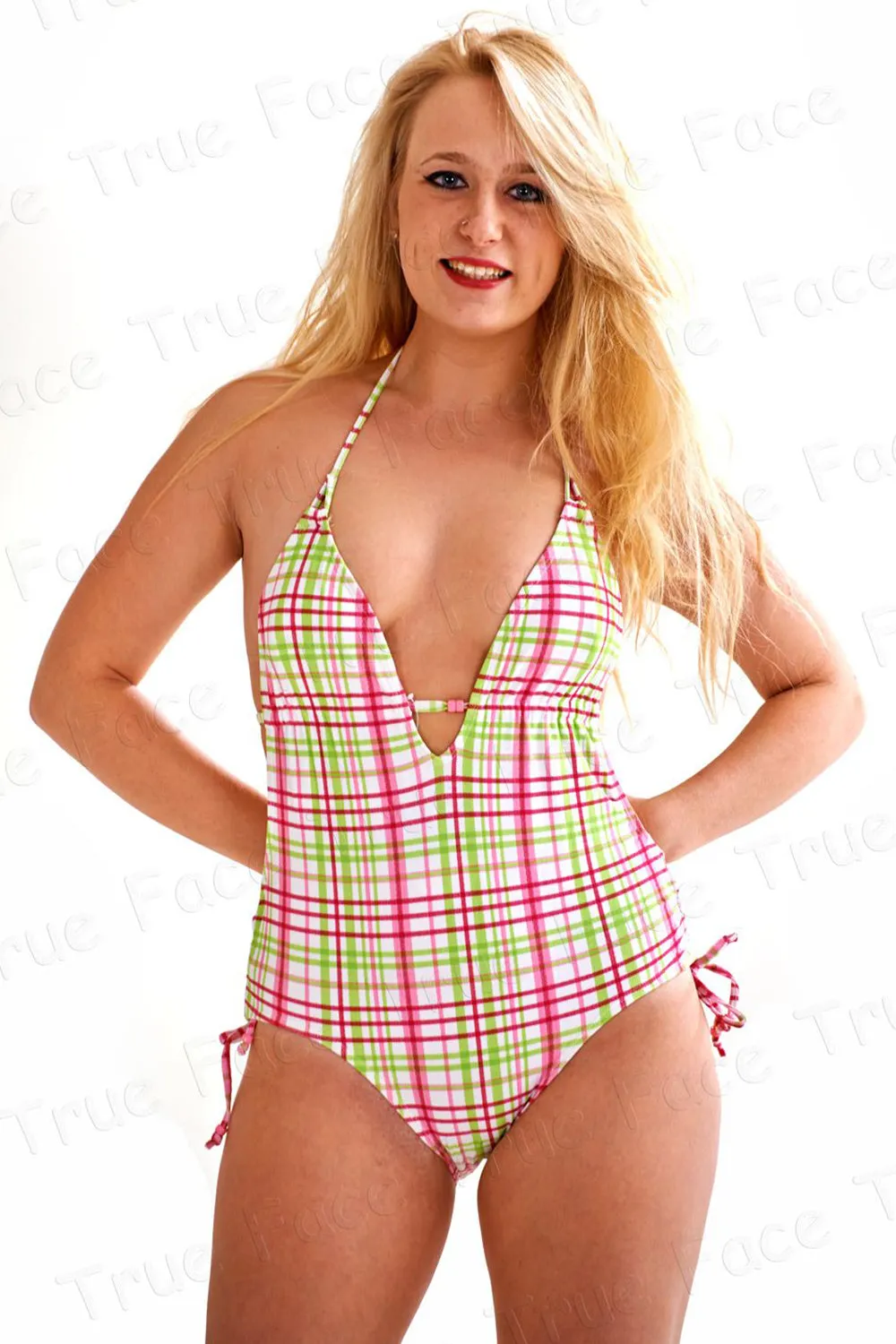 Ladies Sleeveles Cotton Swimsuit - 3 Pack
