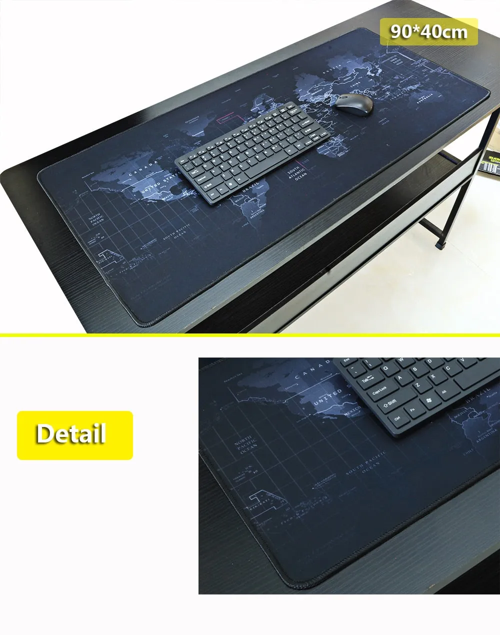 Large Gaming Anti slip Natural Rubber Locking Edge Mouse Pad