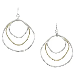 Large Layered Organic Rings Earring