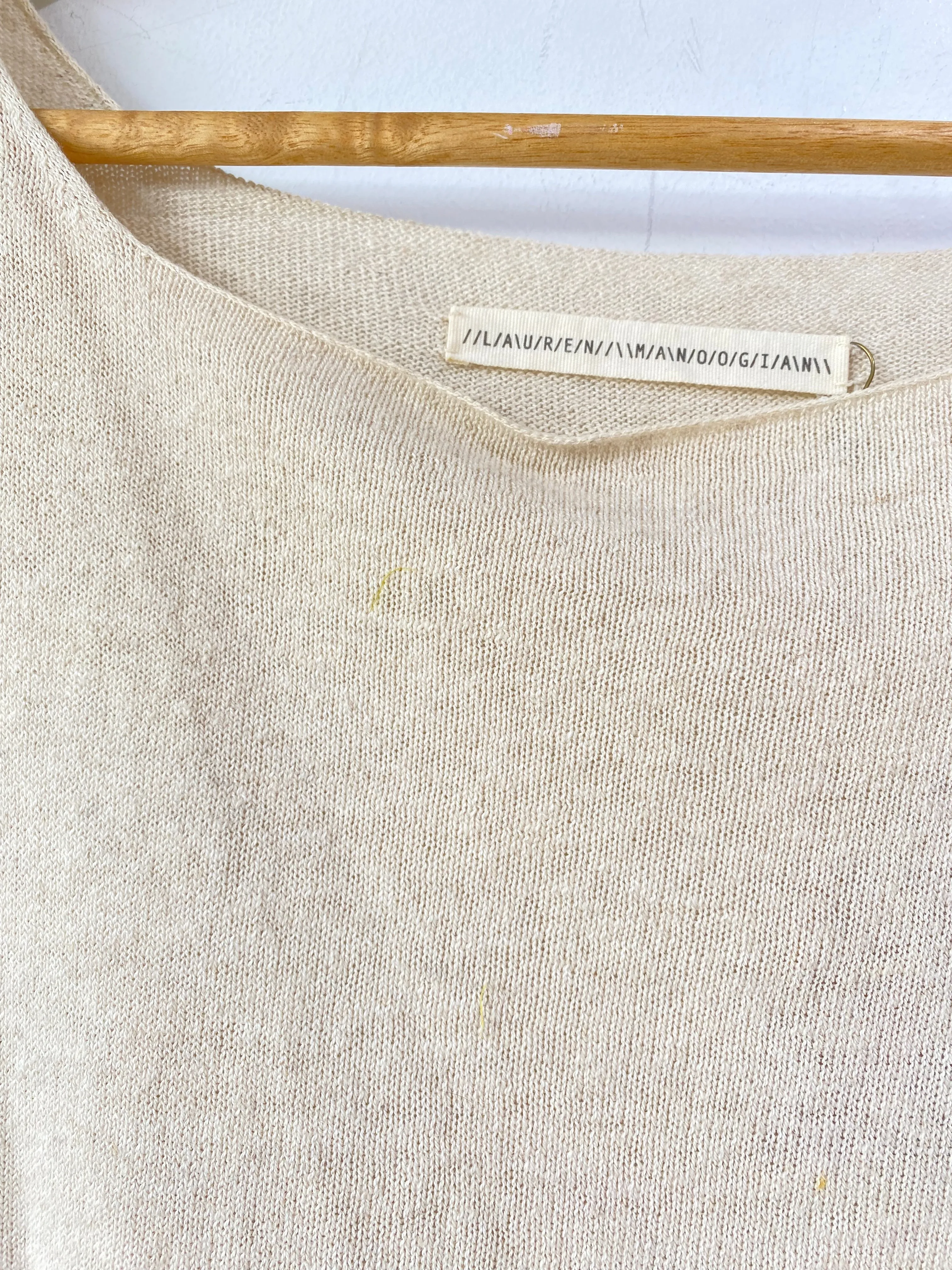 Lauren Manoogian Tan Knit Top