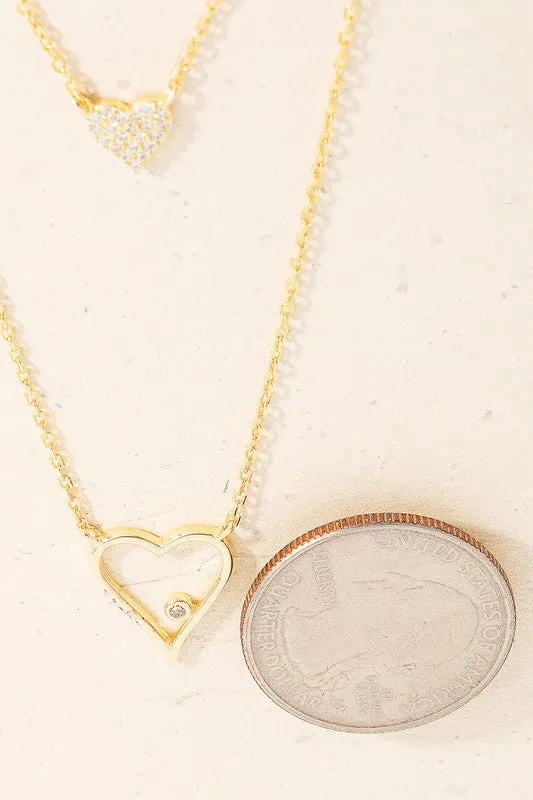 Layered Double-Heart Necklace