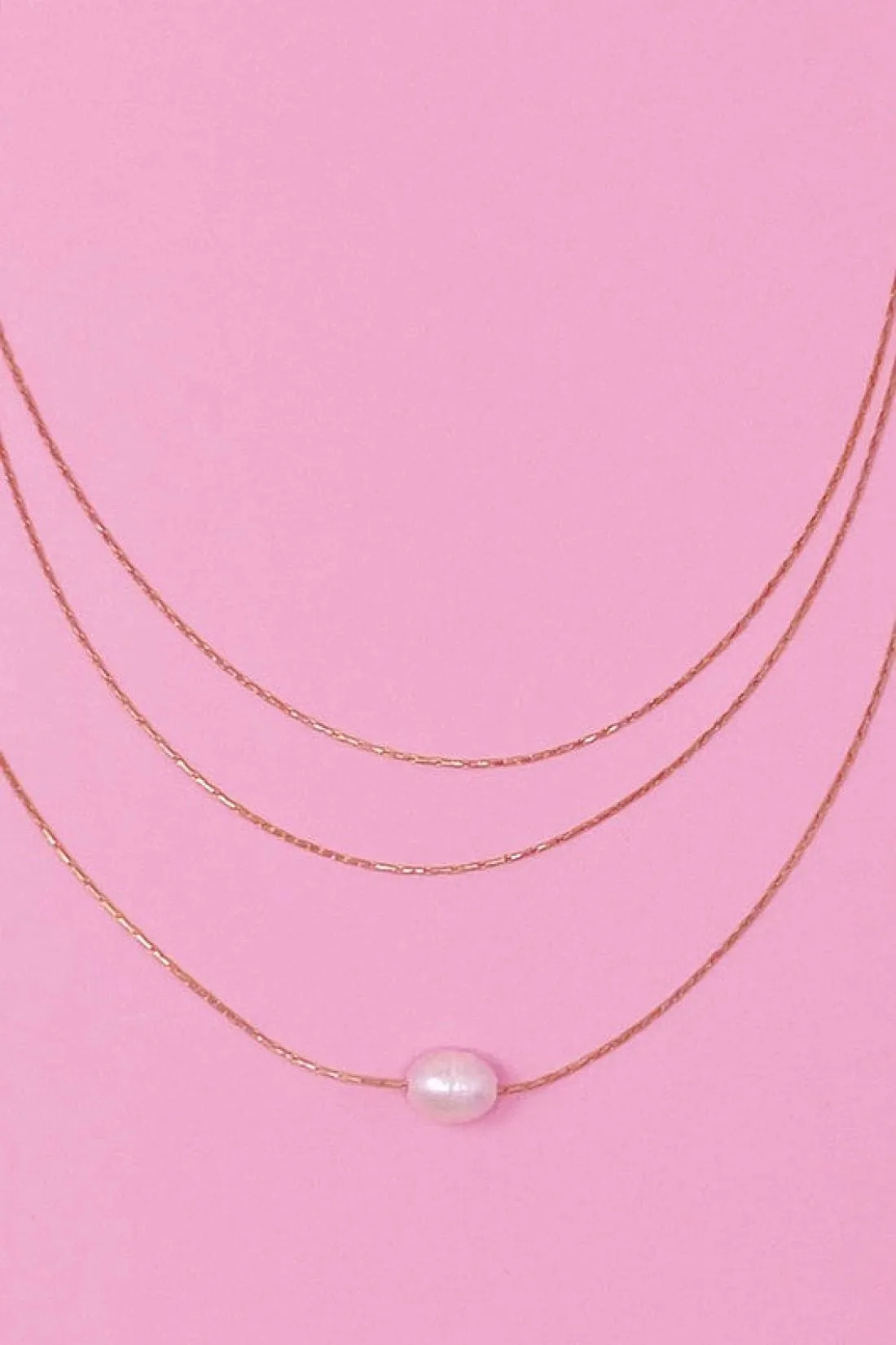Layered Freshwater Pearl Pendant Necklace