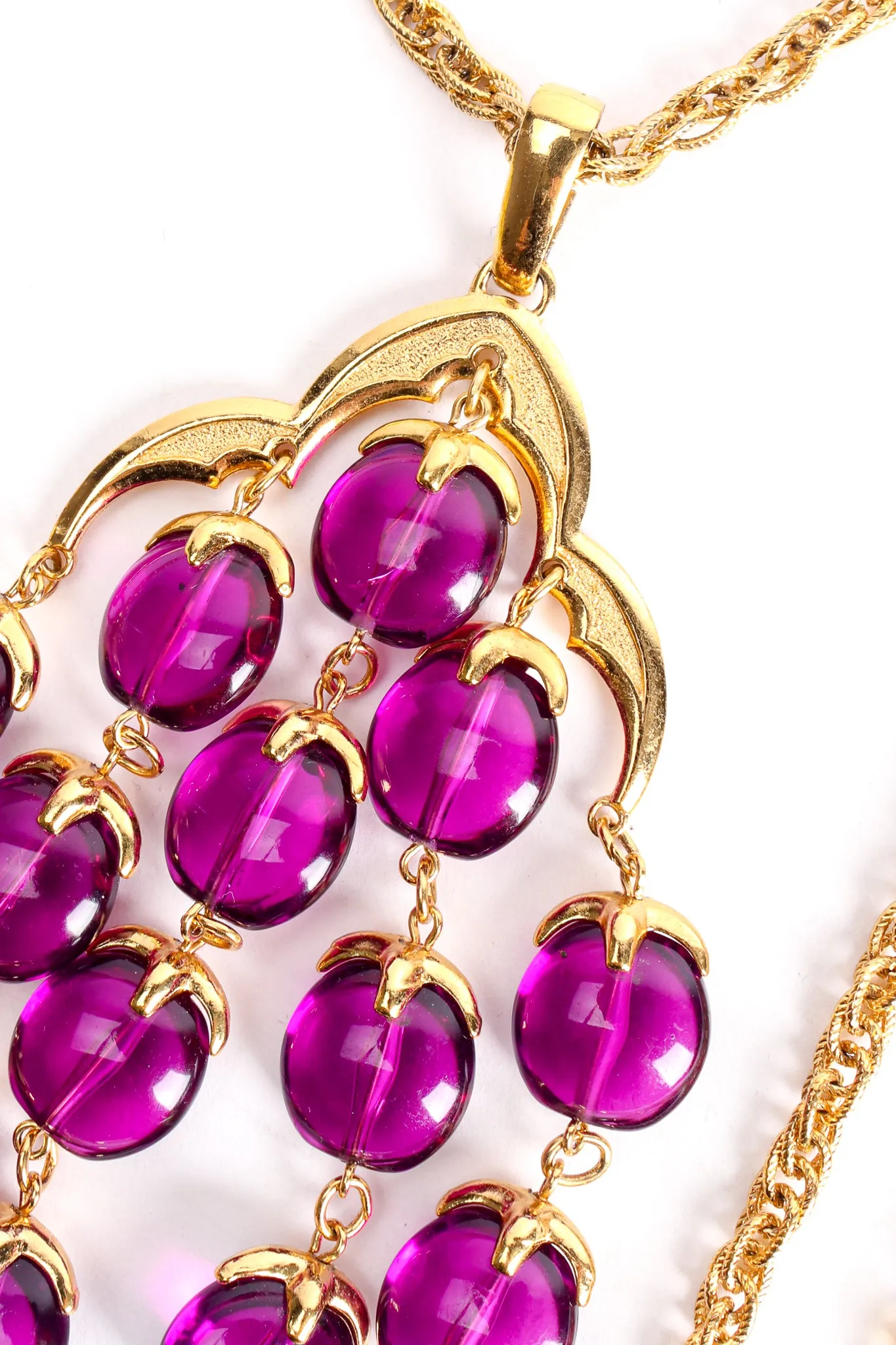 Layered Grape Glass Necklace