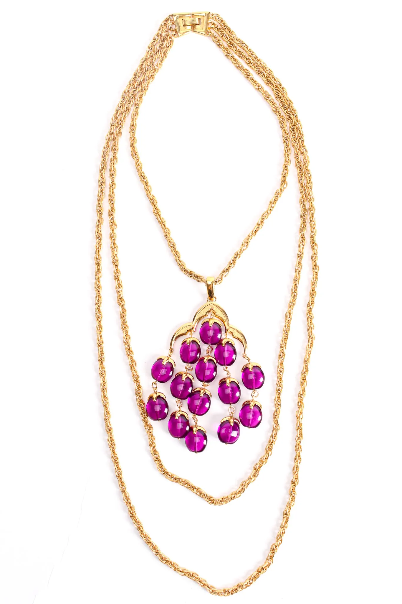 Layered Grape Glass Necklace