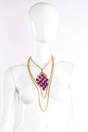 Layered Grape Glass Necklace