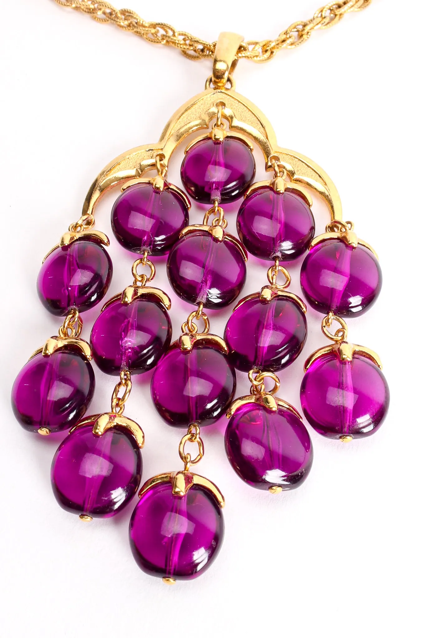 Layered Grape Glass Necklace
