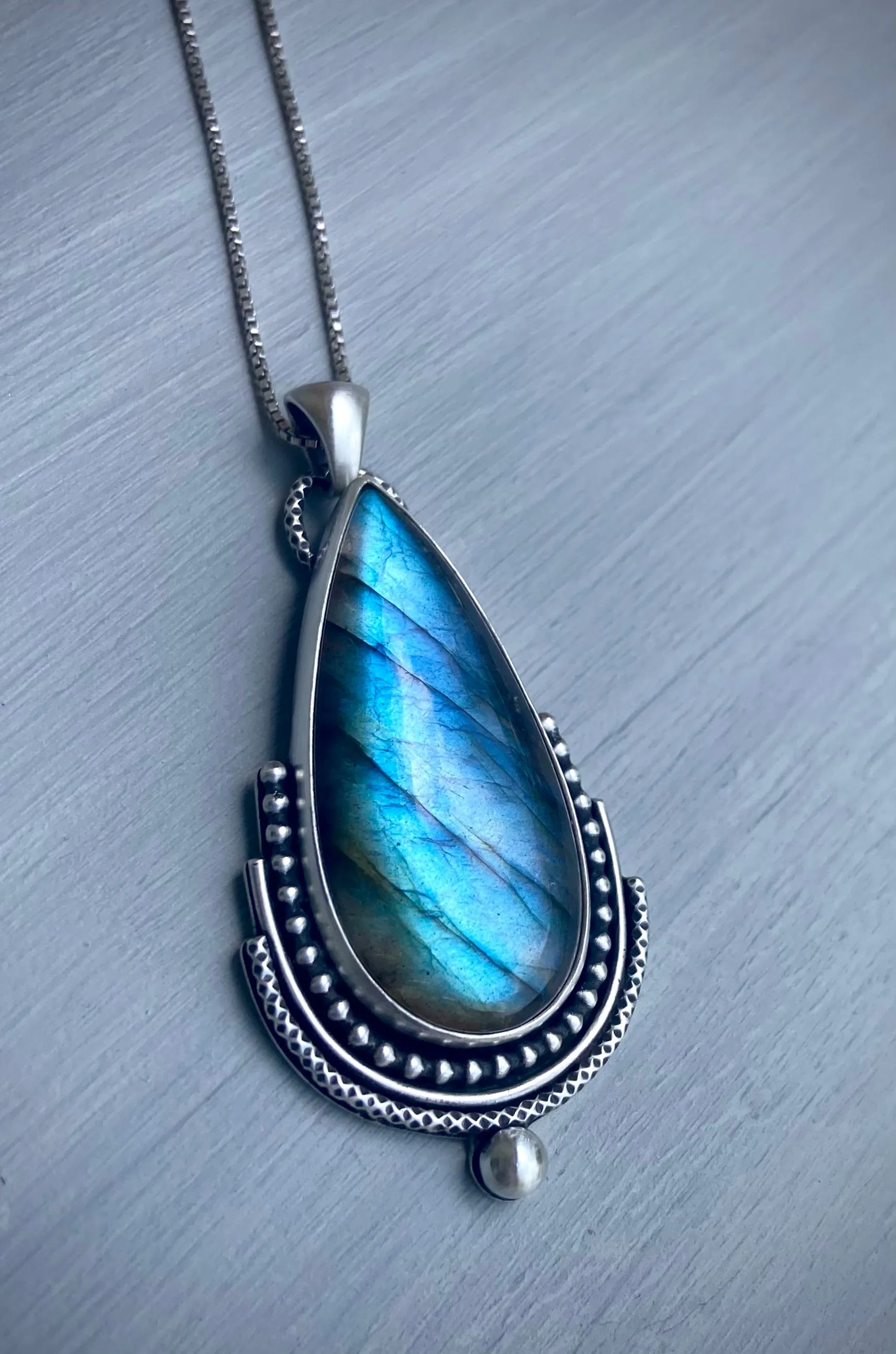 Layered Labradorite Pendant