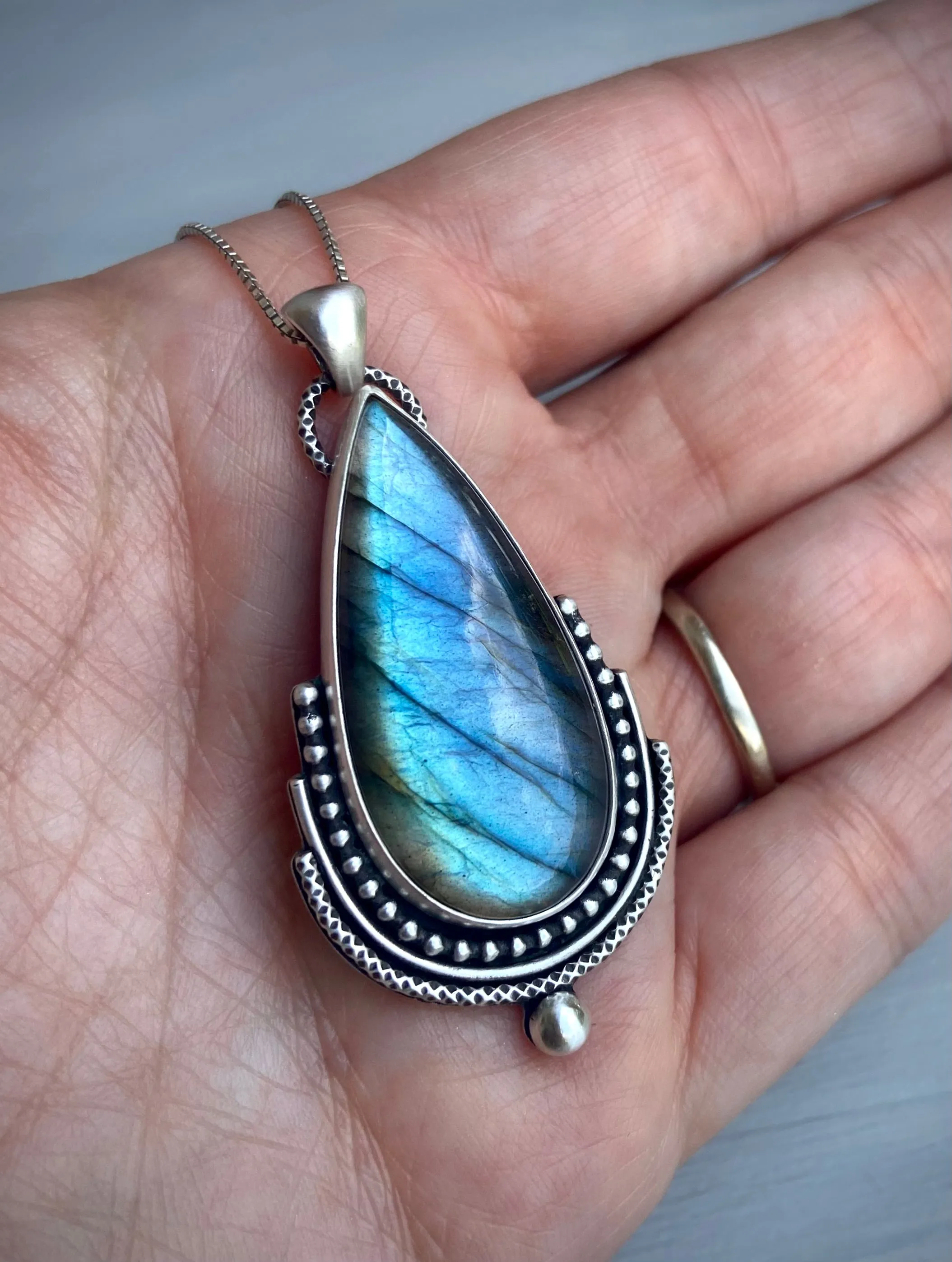 Layered Labradorite Pendant