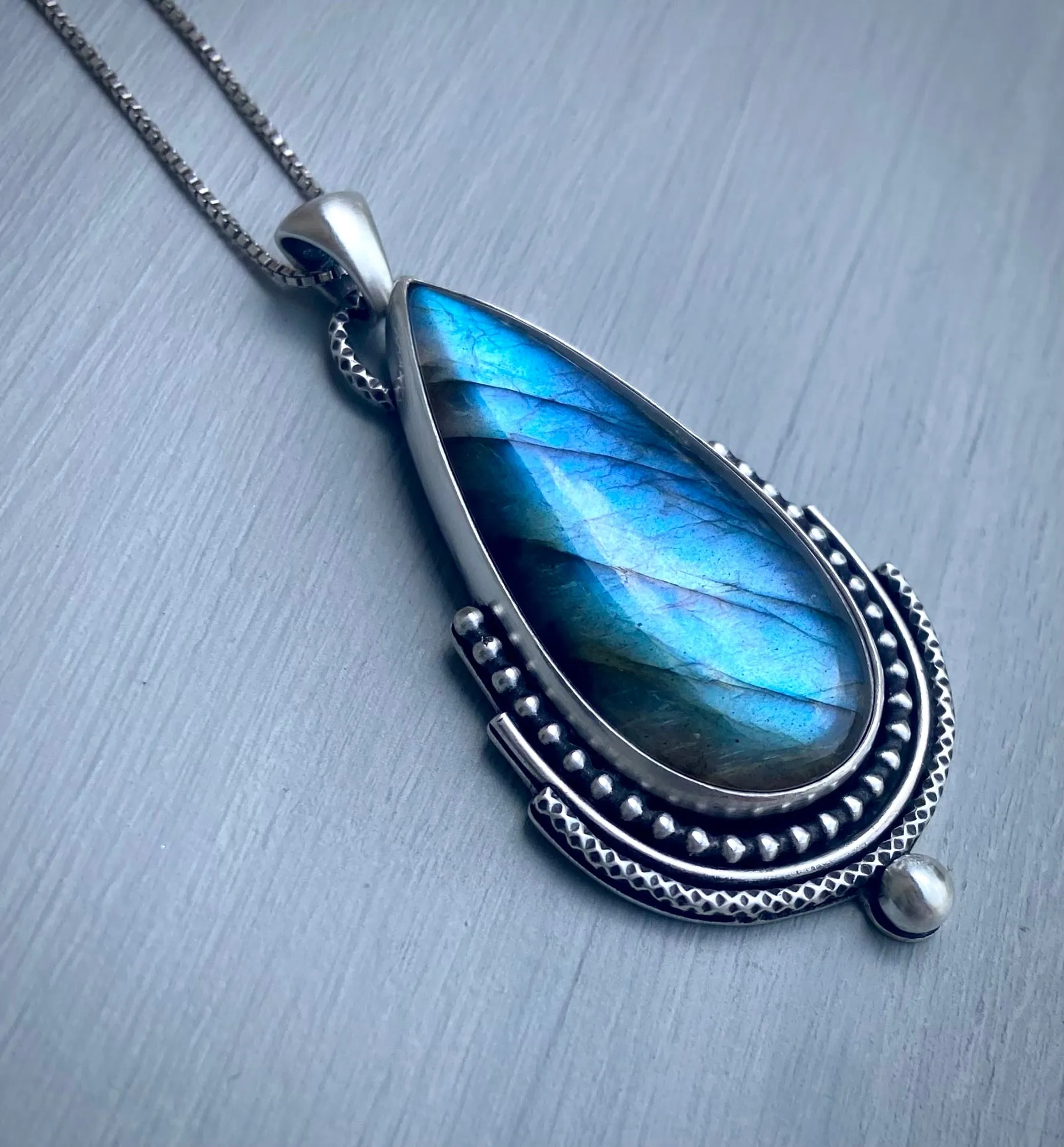 Layered Labradorite Pendant