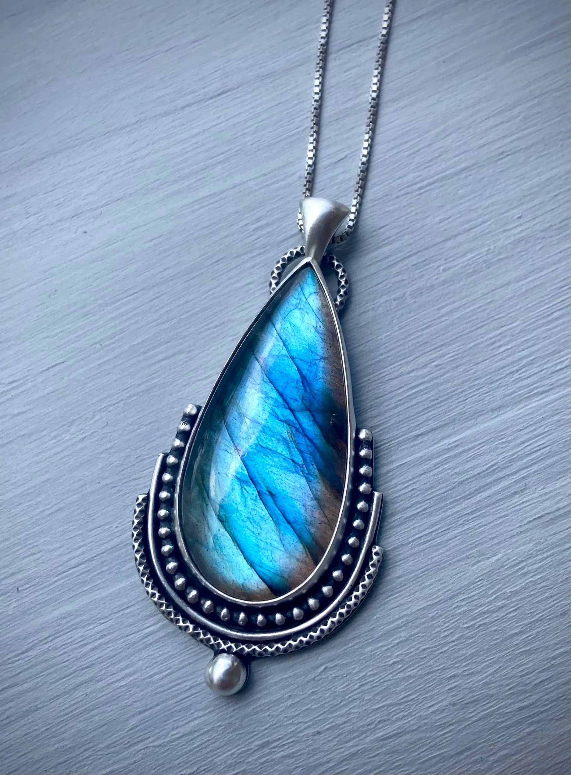 Layered Labradorite Pendant