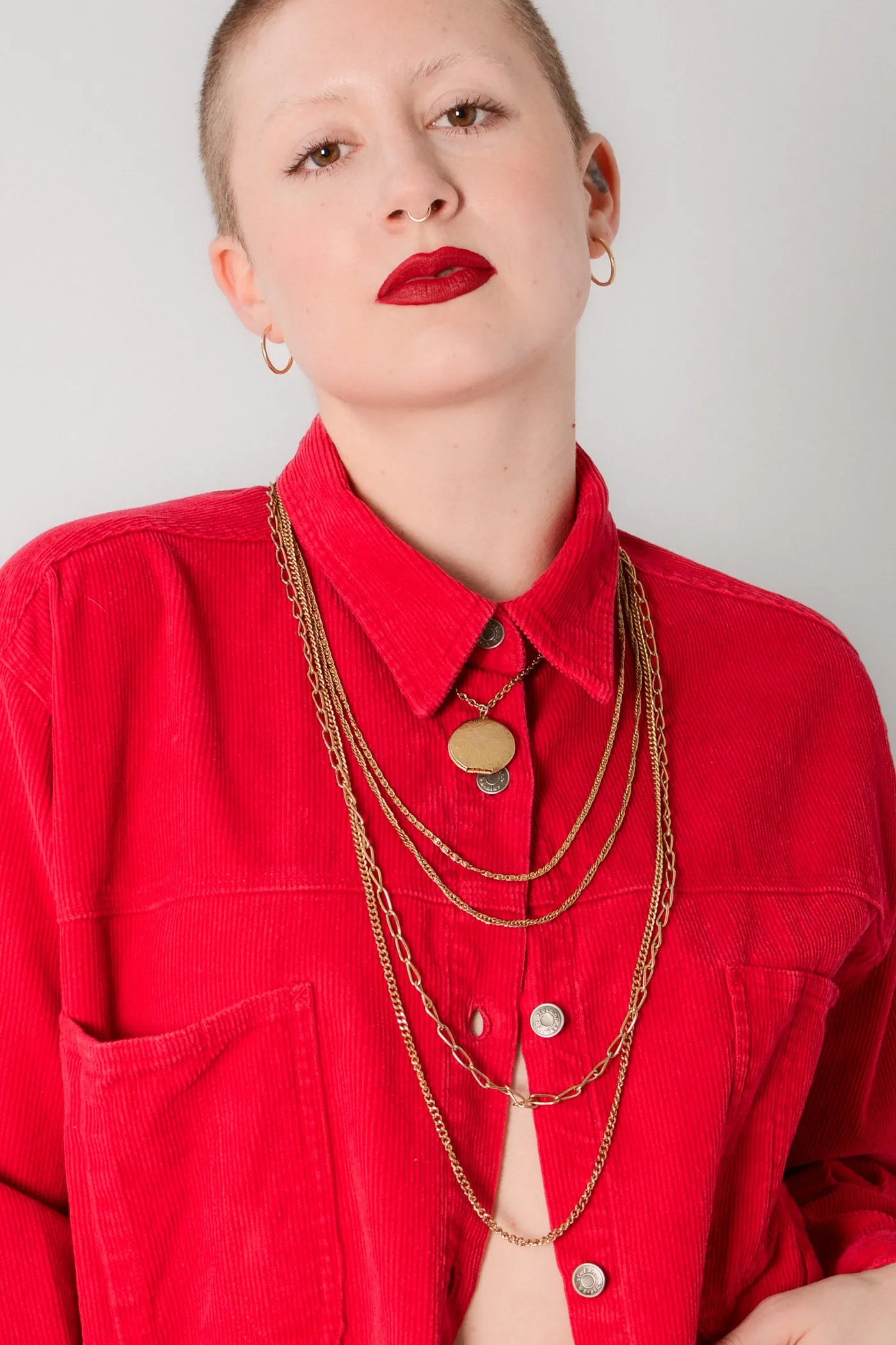Layered Locket Mixed Chain Necklace