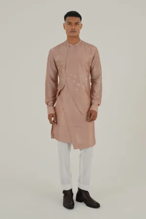 Layered Silk Kurta Set