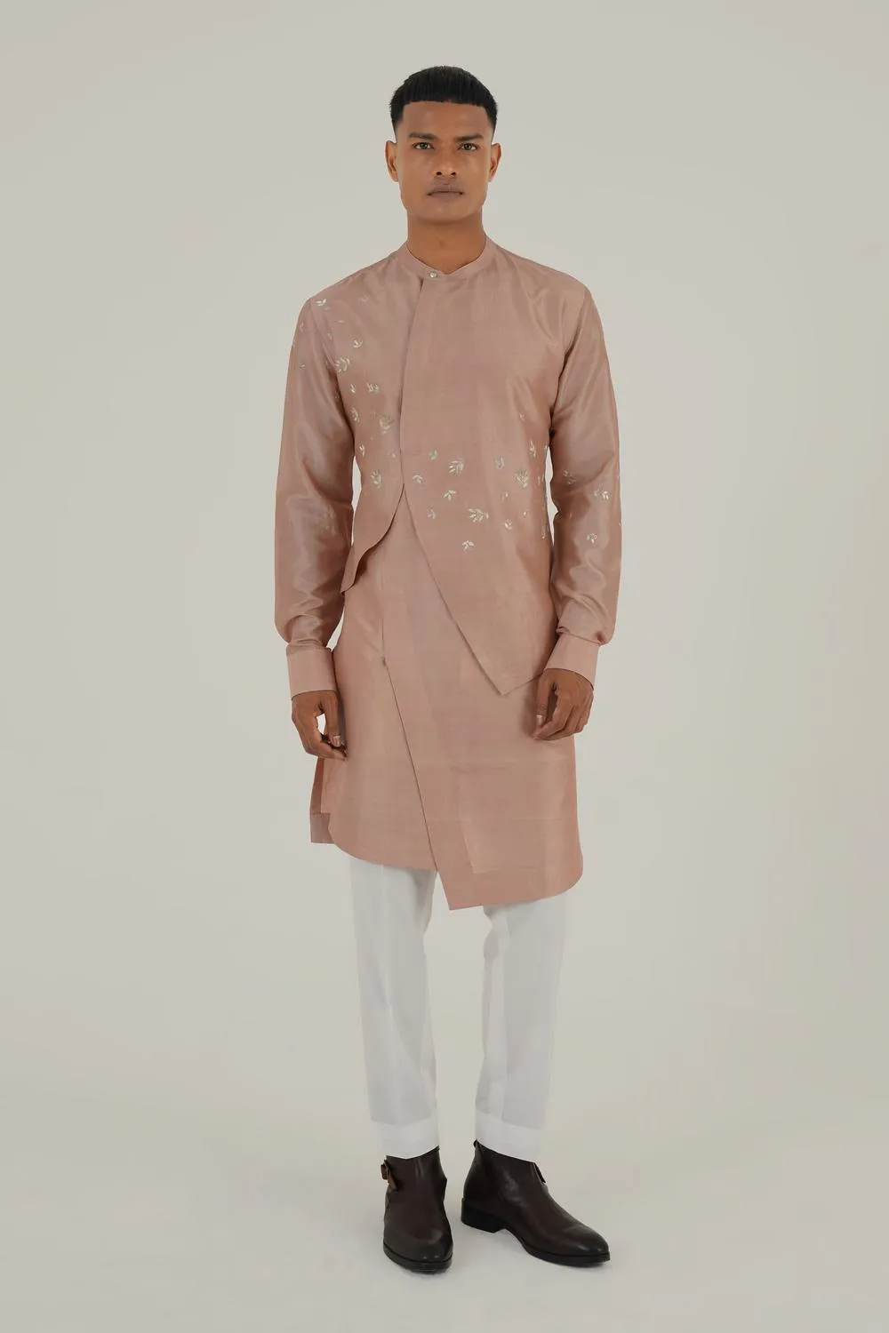 Layered Silk Kurta Set