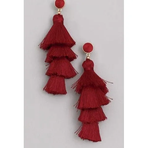 Layered Tassel Earrings