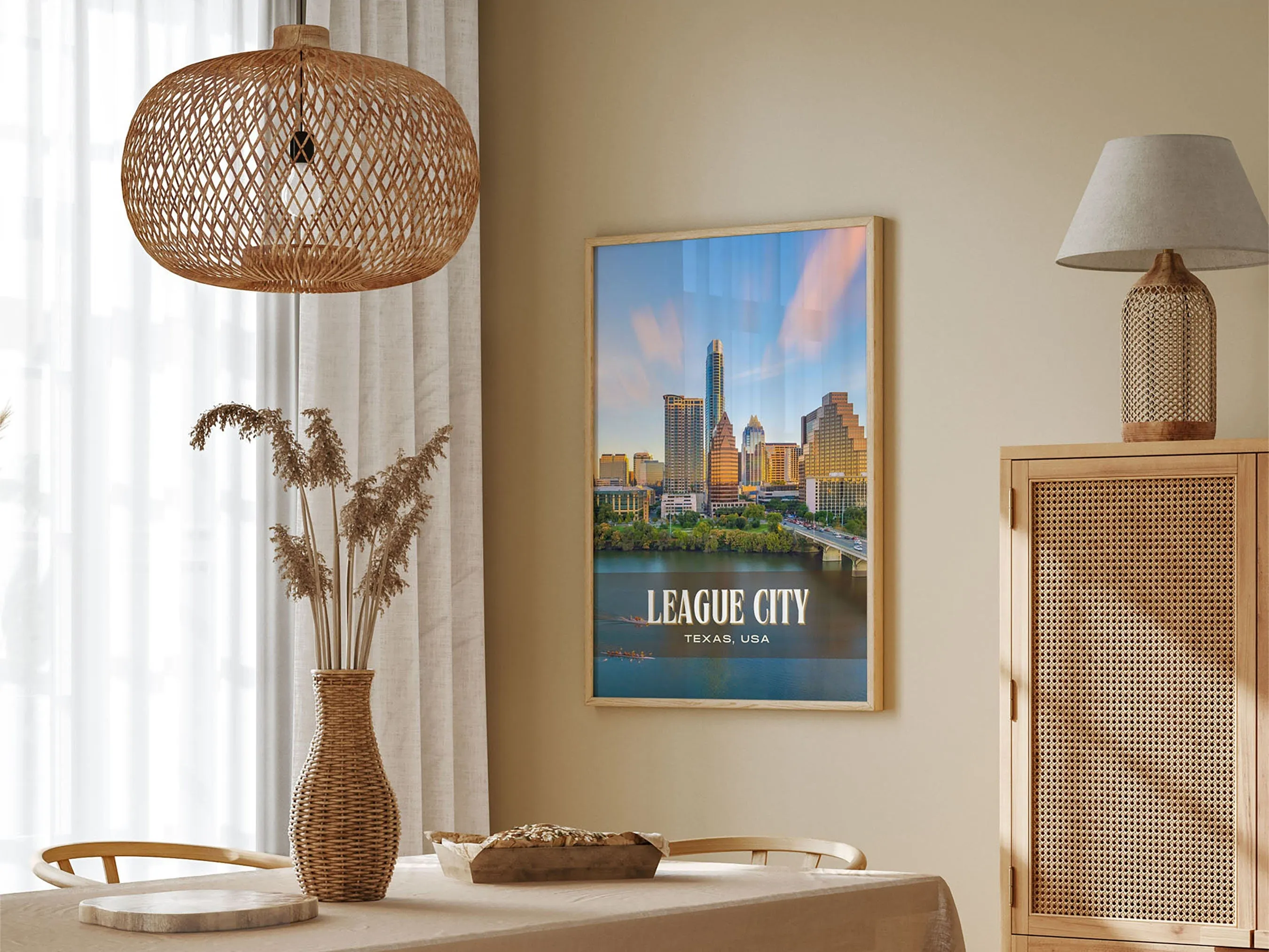 League City Retro Wall Art, Texas, USA