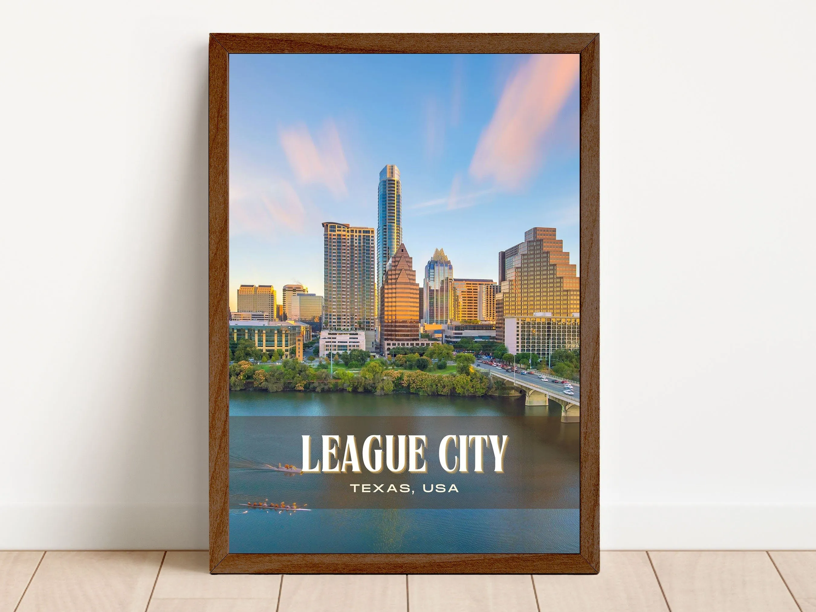 League City Retro Wall Art, Texas, USA