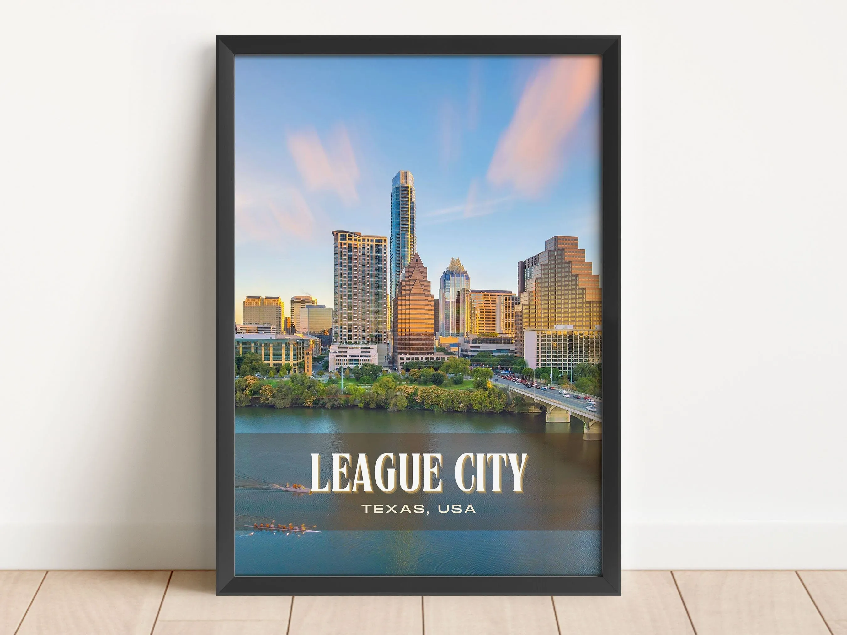 League City Retro Wall Art, Texas, USA