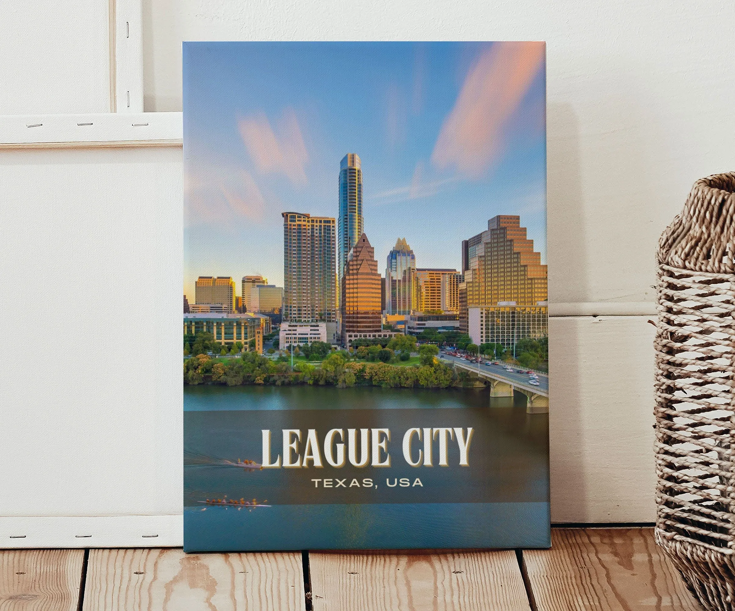 League City Retro Wall Art, Texas, USA