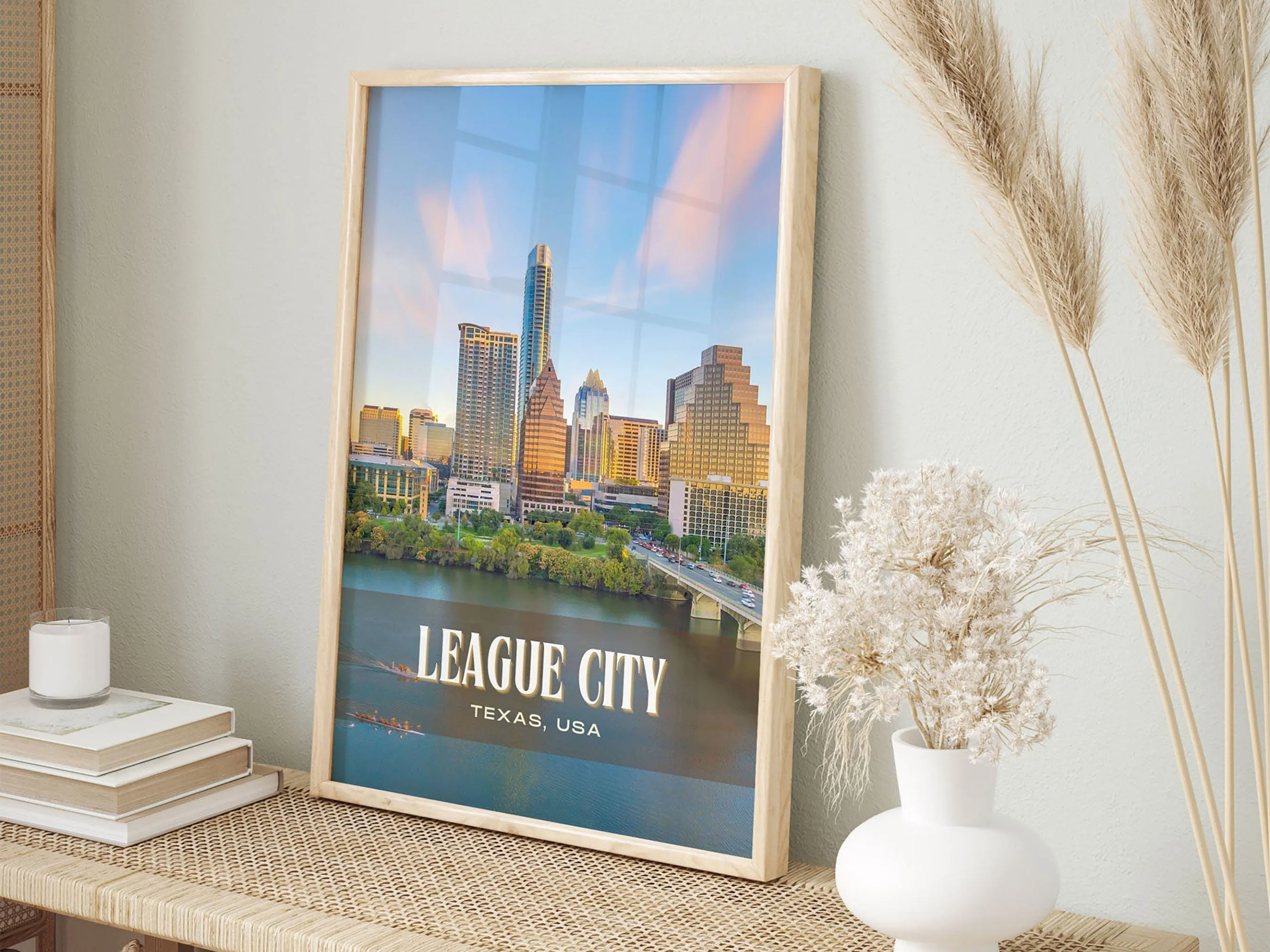 League City Retro Wall Art, Texas, USA