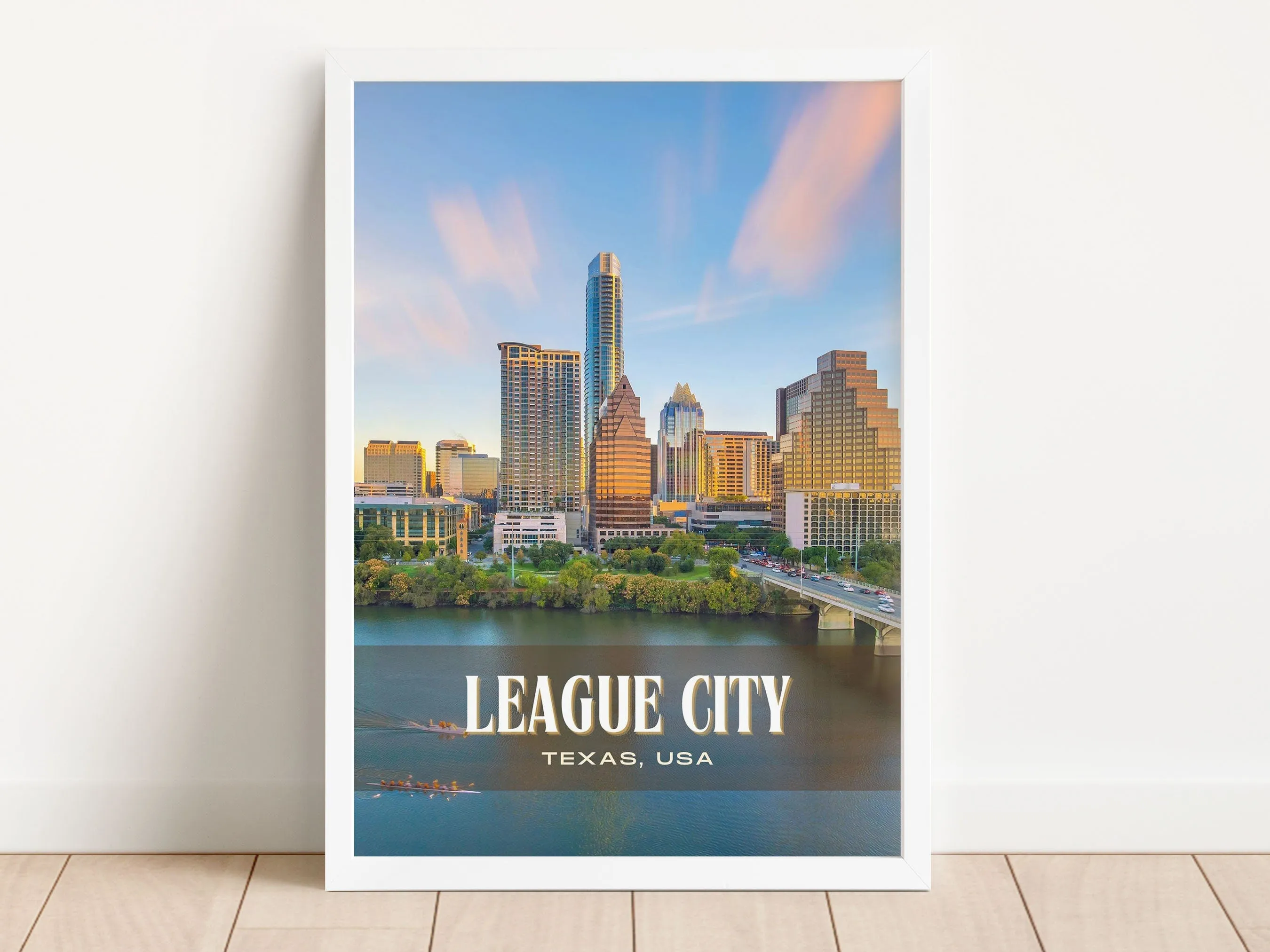 League City Retro Wall Art, Texas, USA