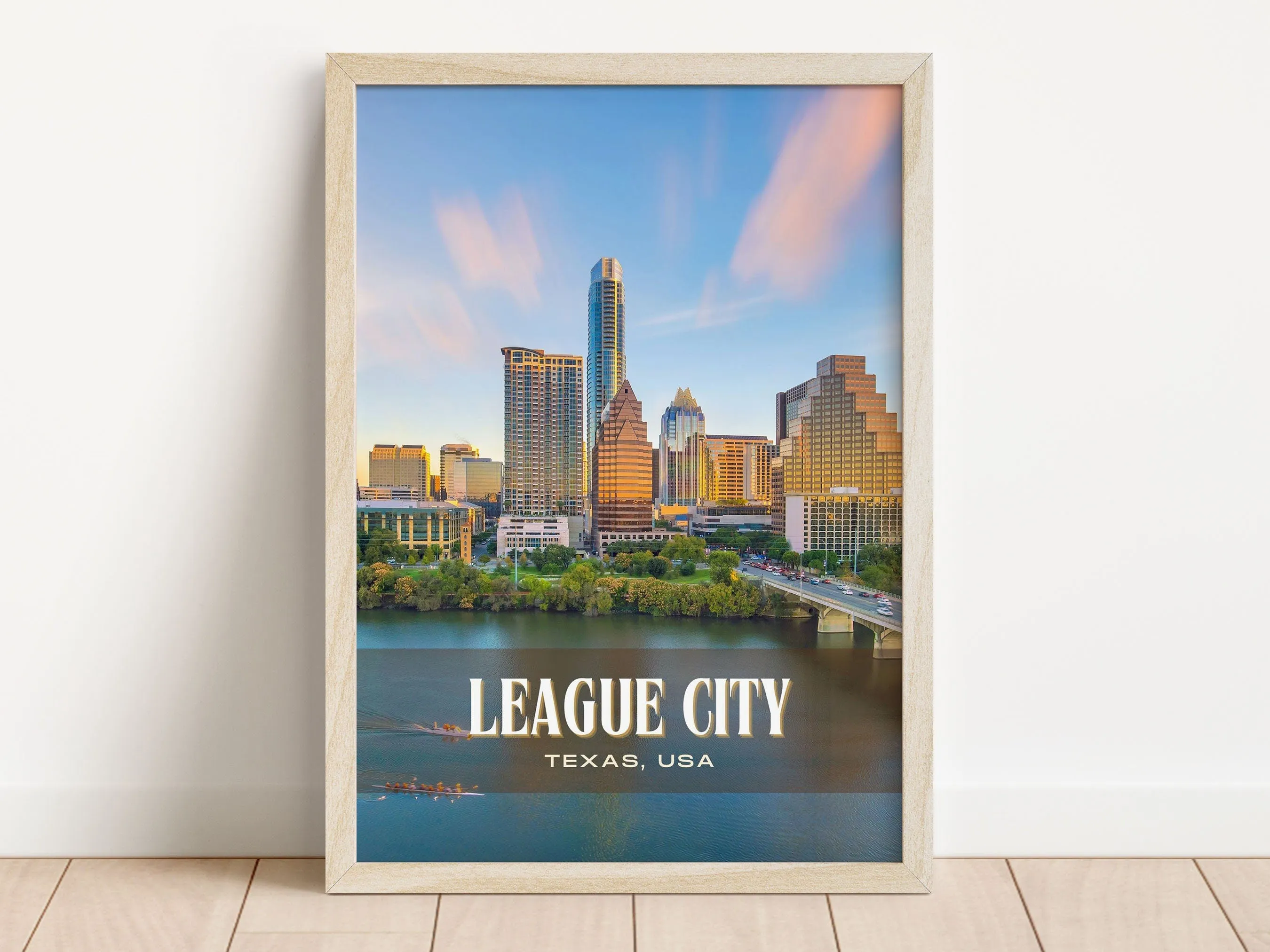 League City Retro Wall Art, Texas, USA