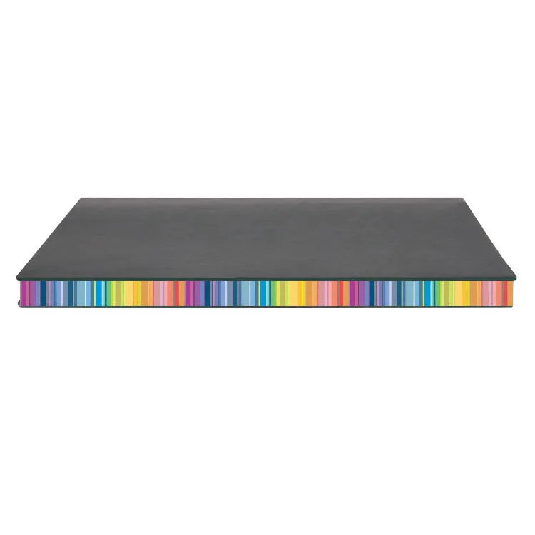 Leather covered notebook with rainbow sides