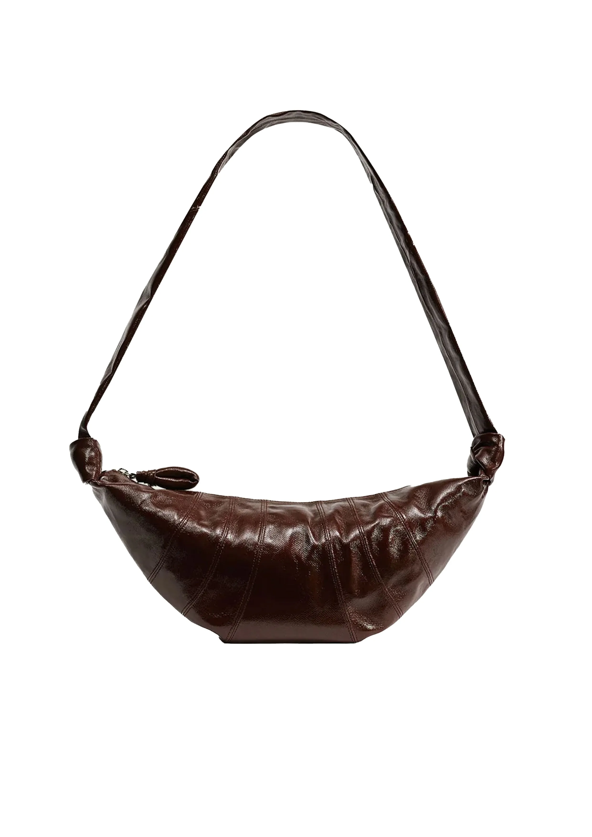 LEMAIRE - MEDIUM CROISSANT BAG CHOCOLATE FONDANT