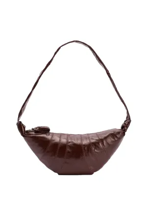 LEMAIRE - MEDIUM CROISSANT BAG CHOCOLATE FONDANT