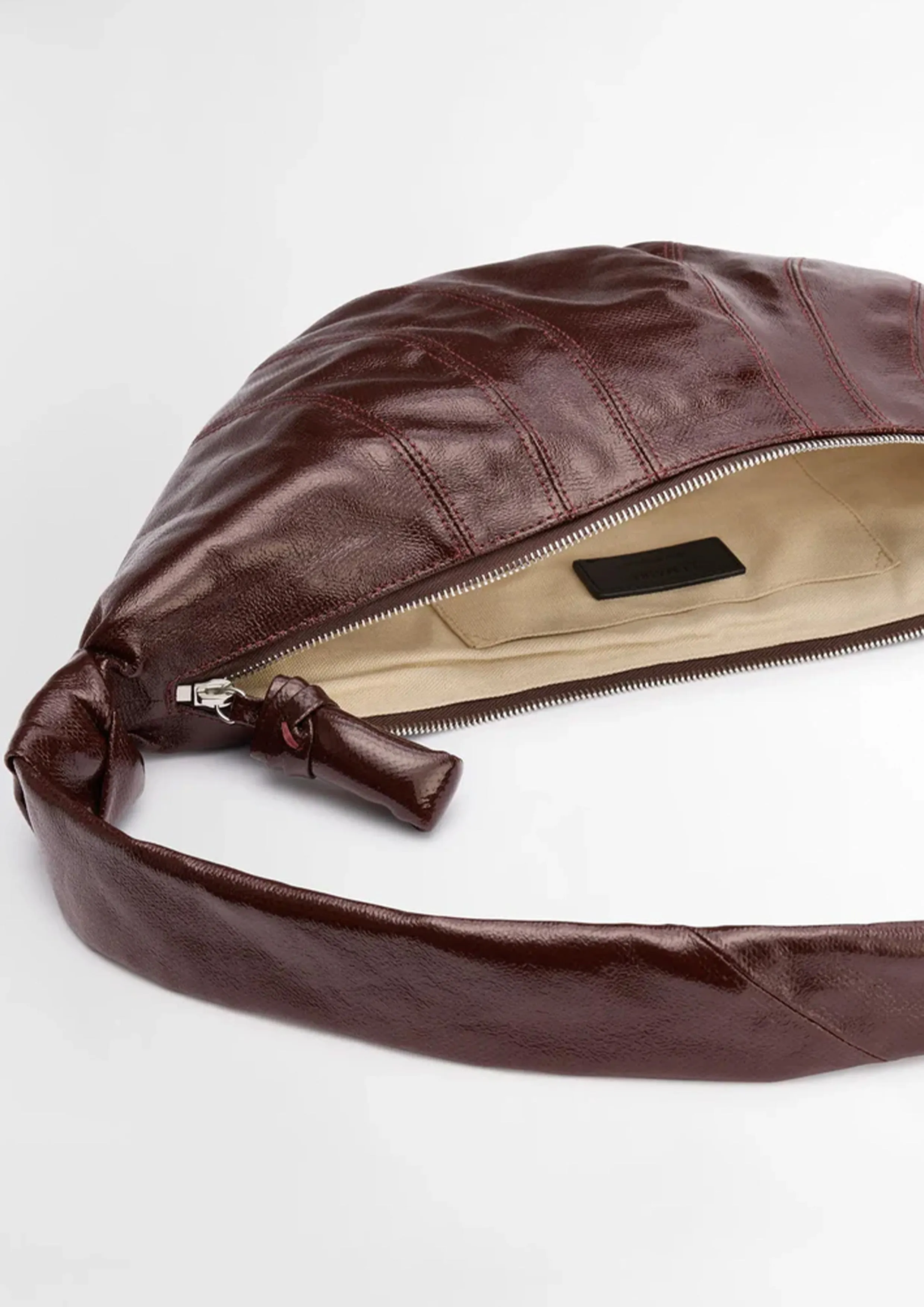 LEMAIRE - MEDIUM CROISSANT BAG CHOCOLATE FONDANT
