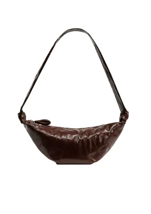 LEMAIRE - MEDIUM CROISSANT BAG CHOCOLATE FONDANT