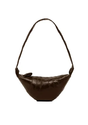 LEMAIRE - MEDIUM CROISSANT BAG DARK TOBACCO