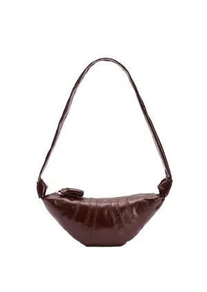 LEMAIRE - SMALL CROISSANT BAG CHOCOLATE FONDANT