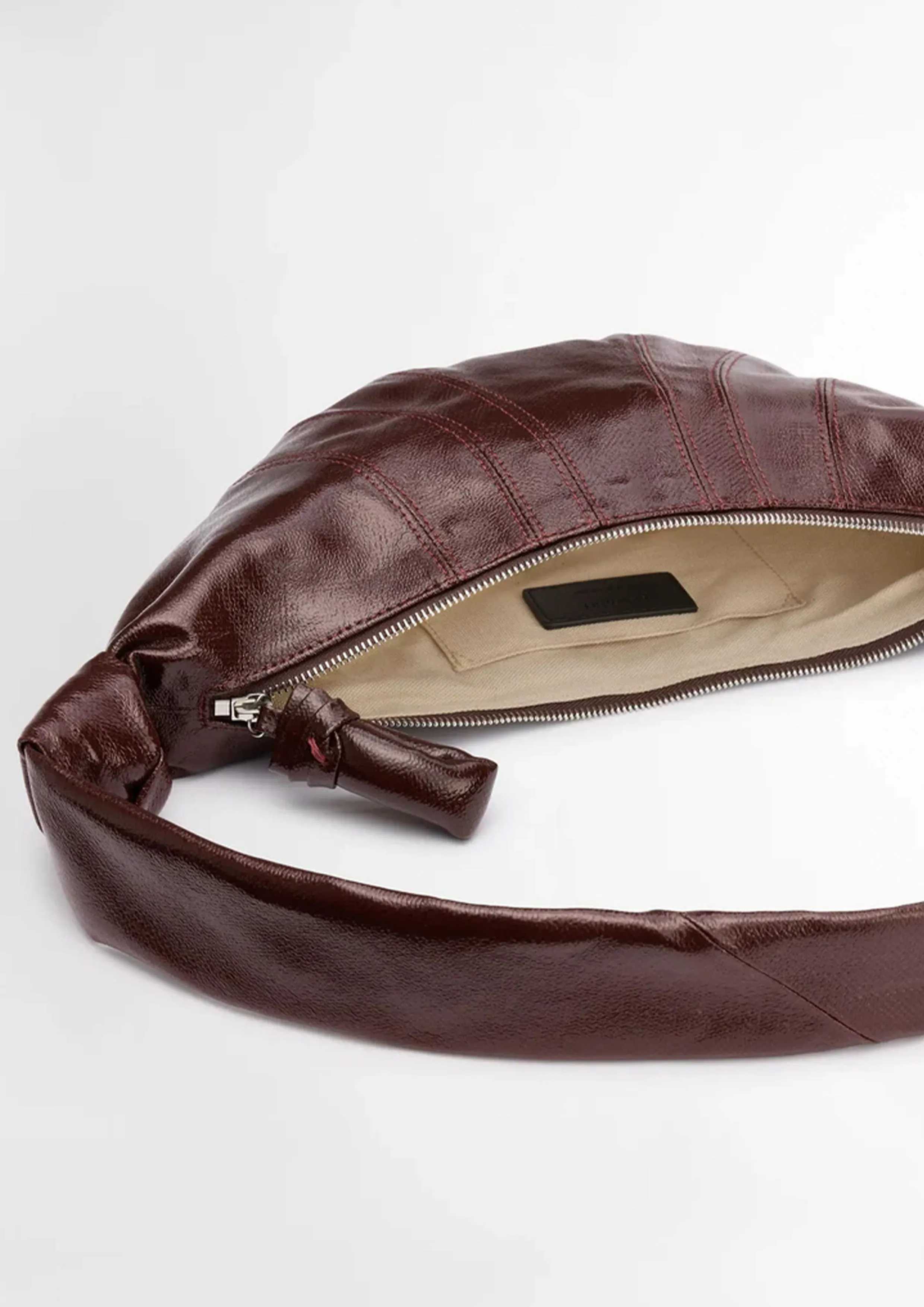 LEMAIRE - SMALL CROISSANT BAG CHOCOLATE FONDANT