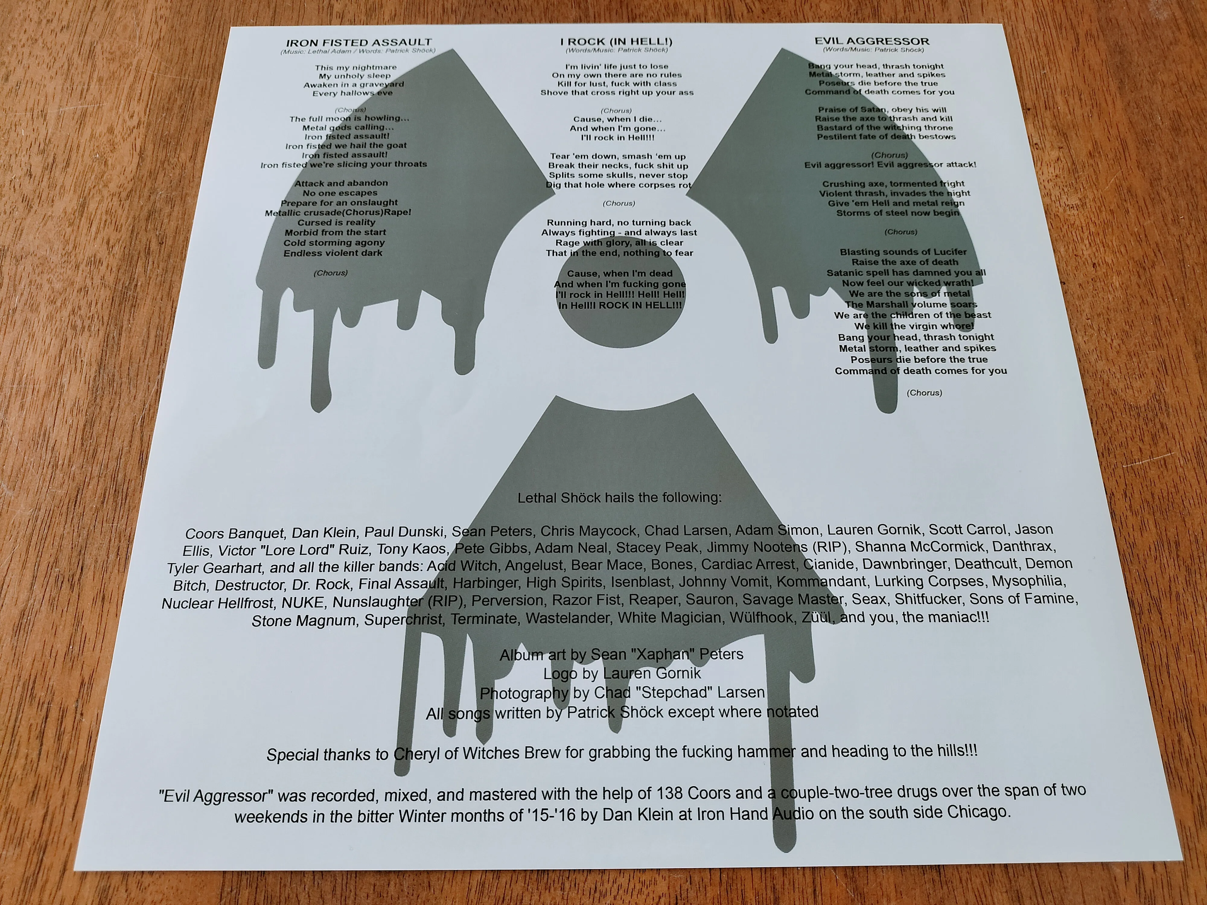 LETHAL SHÖCK - Evil Aggressor LP