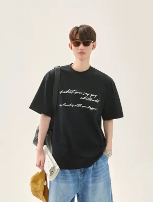 Letter Print Casual T-shirt