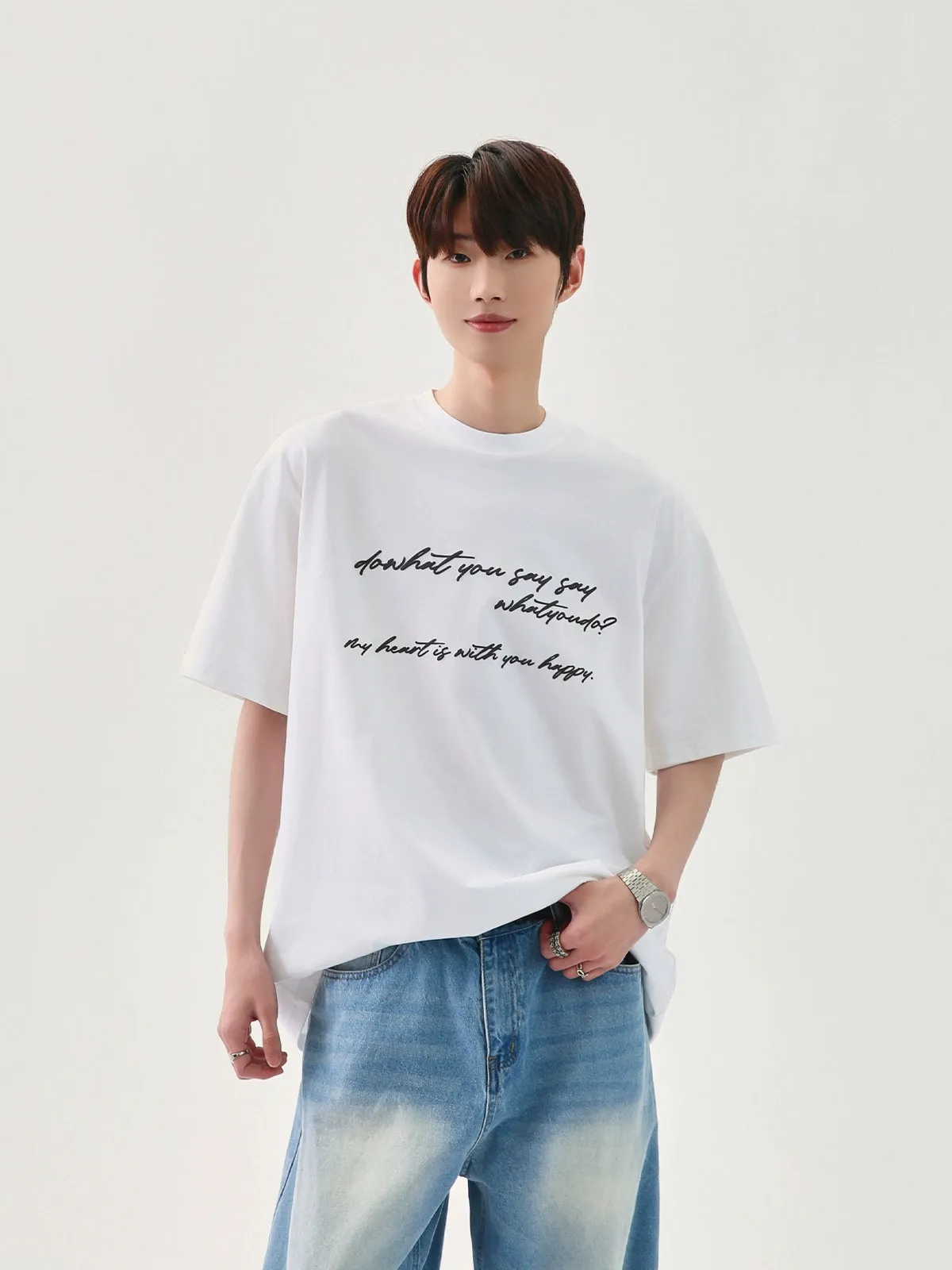 Letter Print Casual T-shirt