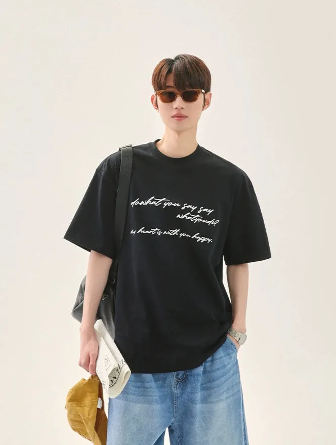 Letter Print Casual T-shirt