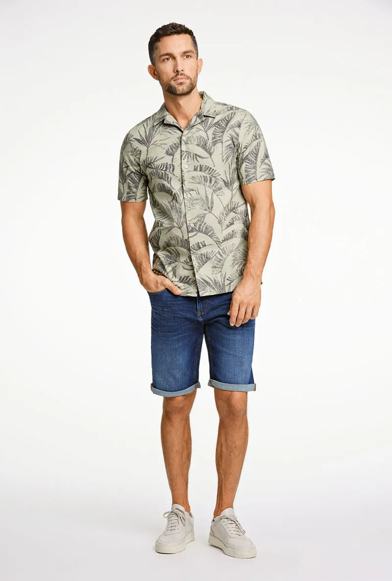 LINDBERGH WASHED AOP RESORT SS SHIRT