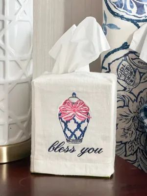 LINEN TISSUE BOX COVER